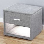 Picture of Nicole Fabric Bedside Table with LED light