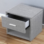Picture of Nicole Fabric Bedside Table with LED light